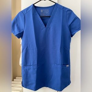 Figs Scrub Top Winning Blue XXS